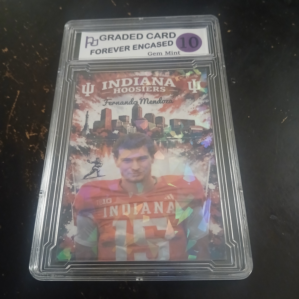Indiana Hoosiers Fernando Mendoza Holographic Football Card - Graded 10